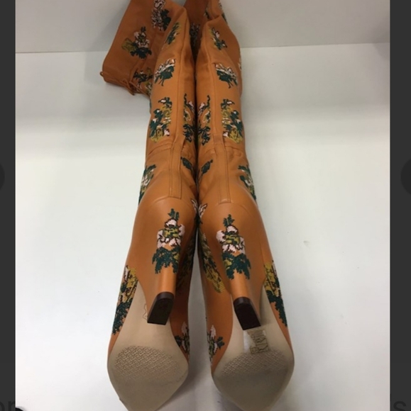 Tory Burch Lila Embroidered Boots Over 